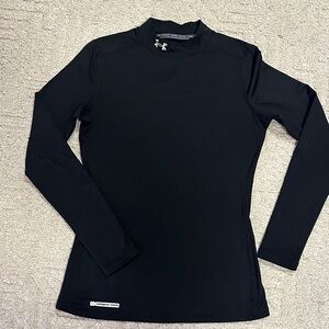 Under Armour Black Coldgear Fitted Mock Long Sleeve Shirt Women’s Medium